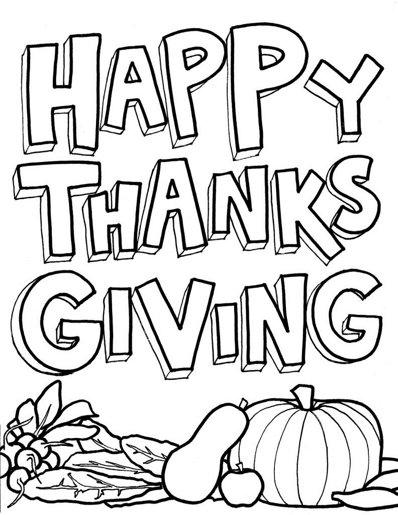 Free Printable Thanksgiving Coloring Pages For Kids