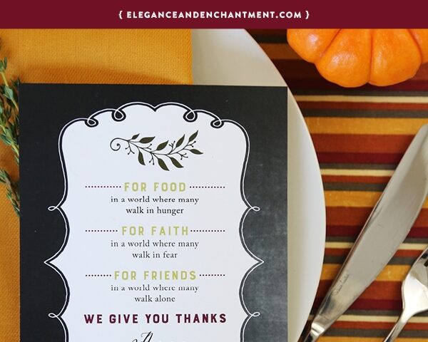 Free Printable Thanksgiving Prayer Cards