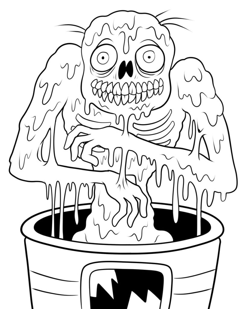 Free Printable Zombies Coloring Pages For Kids