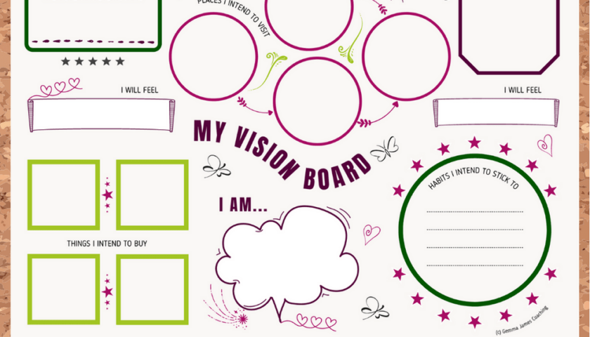 Free Vision Board Template They Can Also Serve As Examples To Spark