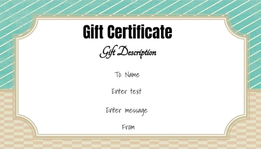 Gift Certificate Templates Free Printable Printable Word Searches