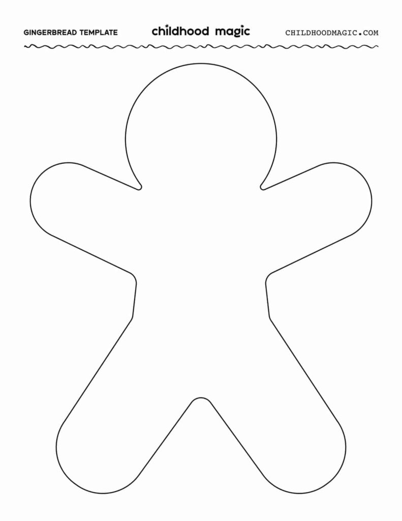 Gingerbread Man Template Free Printable Childhood Magic