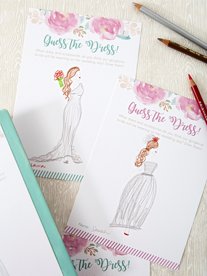 Guess The Dress Bridal Shower Game Free Printable Printable Templates