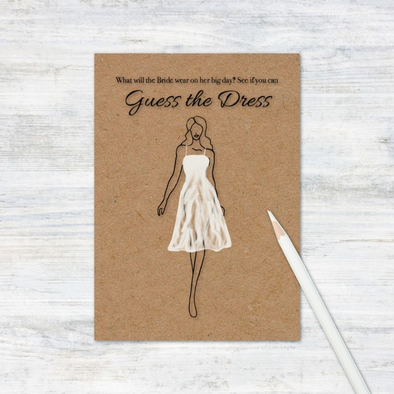 Guess The Dress Bridal Shower Game Printable Instant Download Etsy