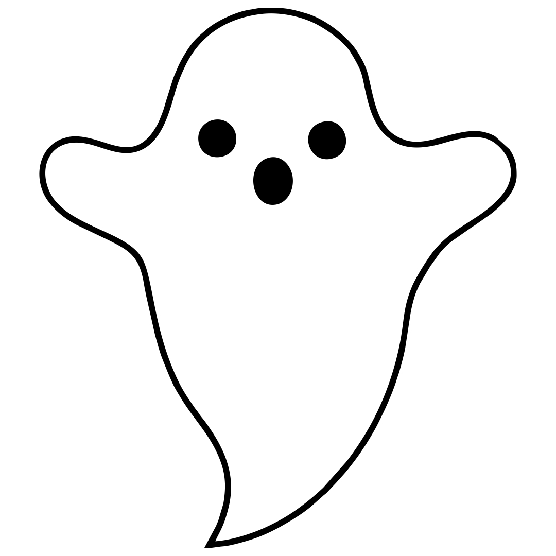 Halloween Ghost Template 20 Free PDF Printables Printablee