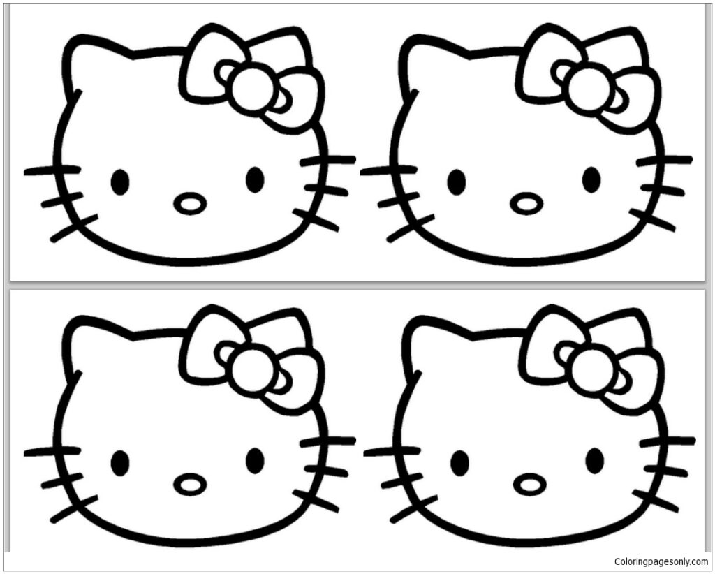 Hello Kitty Head Template