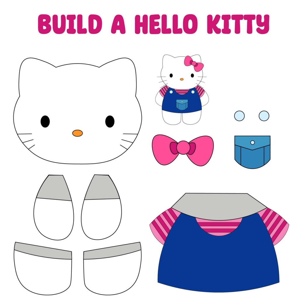 Hello Kitty Paper Crafts 10 Free PDF Printables Printablee