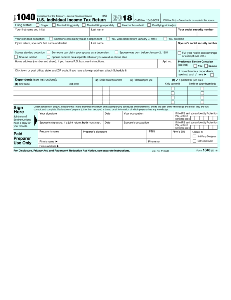 Irs Gov Printable Forms