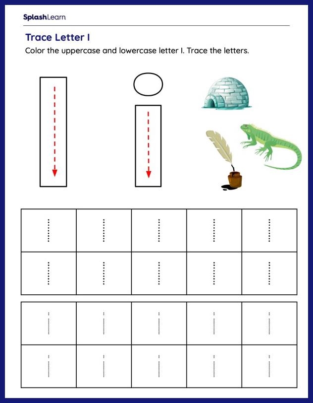 Kindergarten ELA Letter Tracing Worksheets Free Printable 