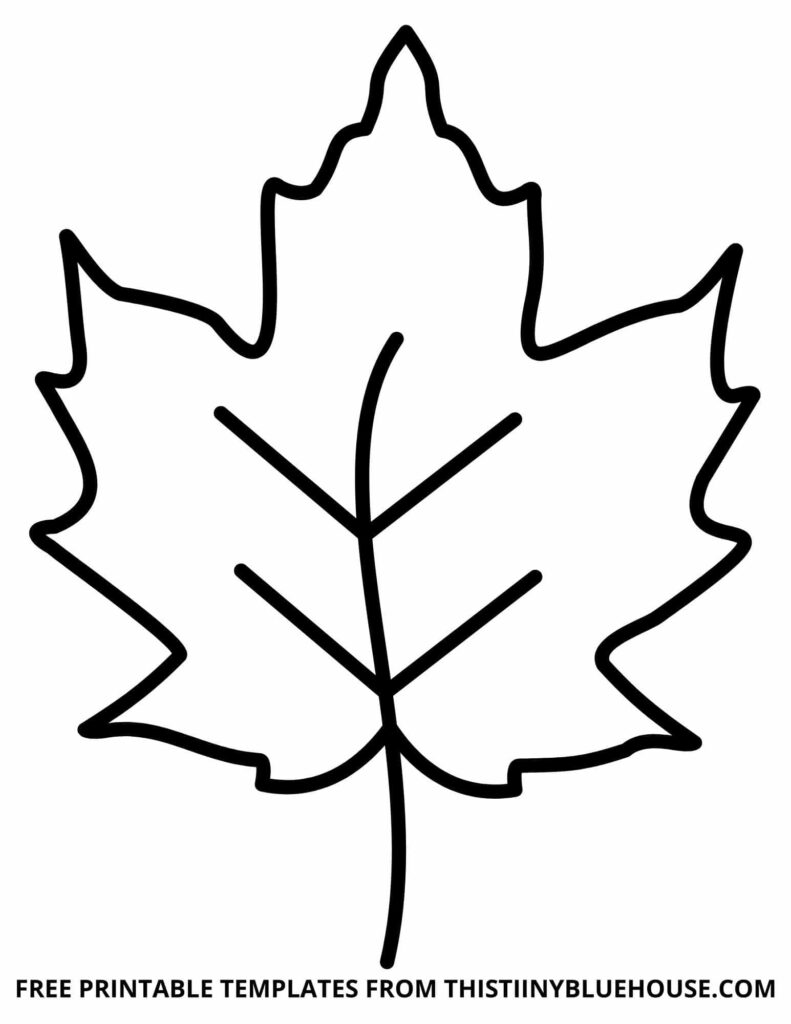 Large Leaf Template Printable Pdf Free