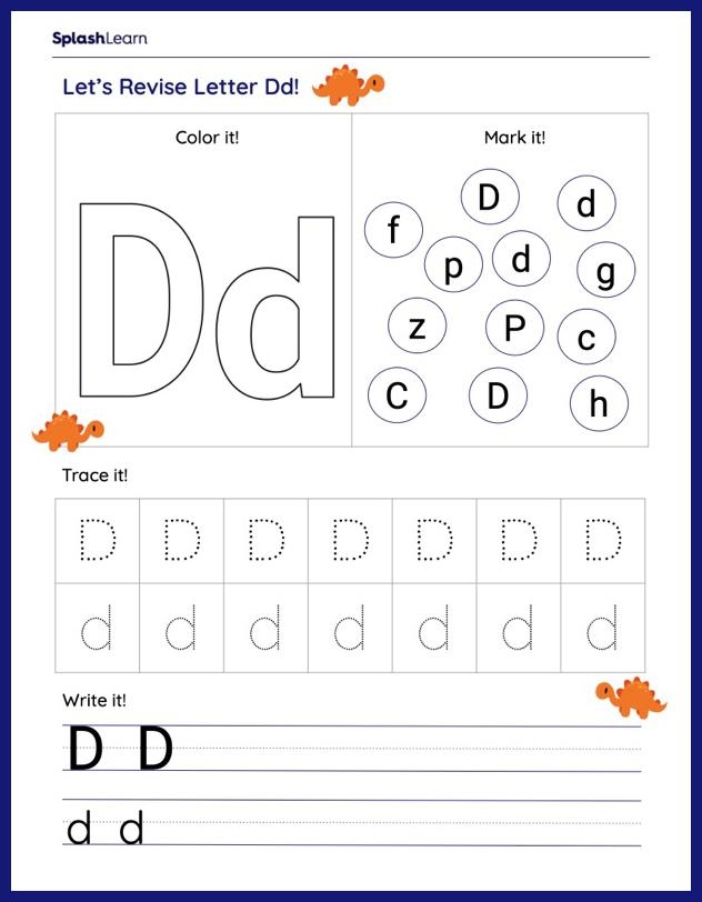 Letter D Worksheets For Kids Online SplashLearn