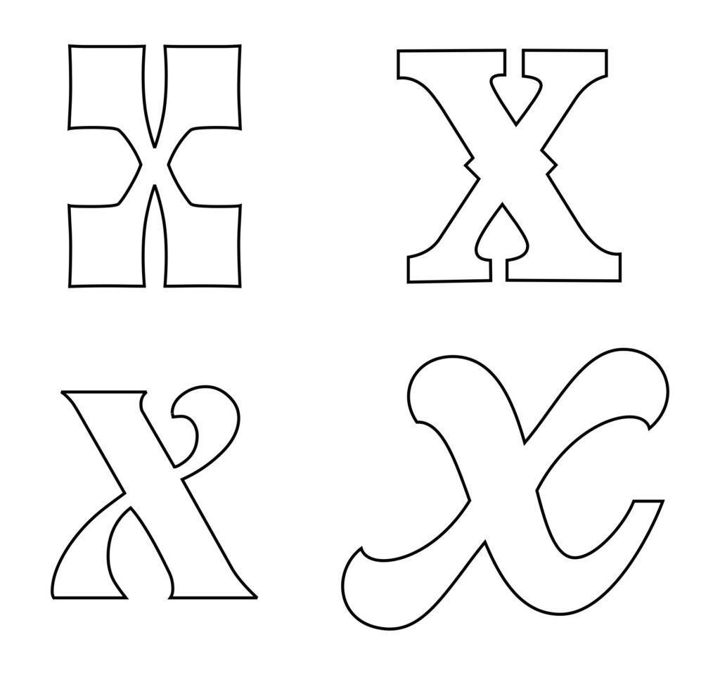 Letter X Templates 10 Free PDF Printables Printablee