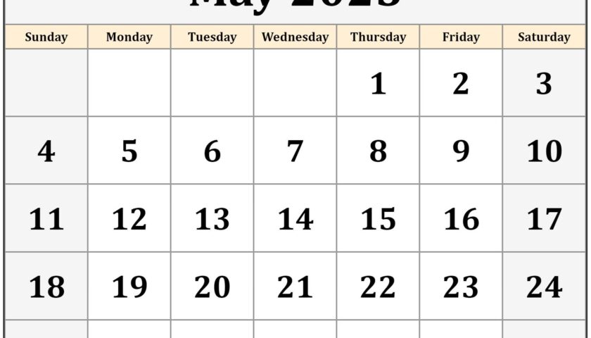 May 2025 Calendar Free Printable Calendars