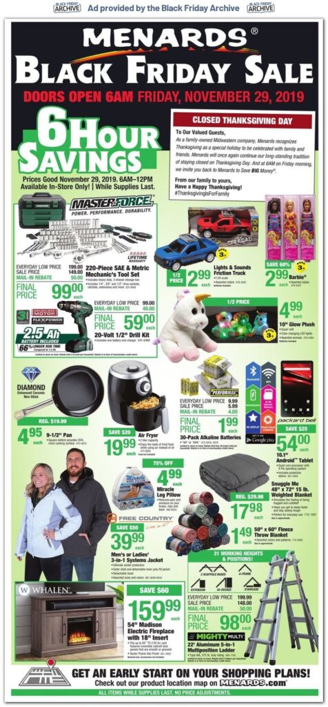 Menards 2019 Black Friday Ad Black Friday Archive