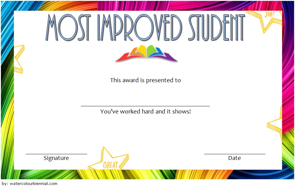 Most Improved Student Certificate 10 Template Designs FREE Fresh 