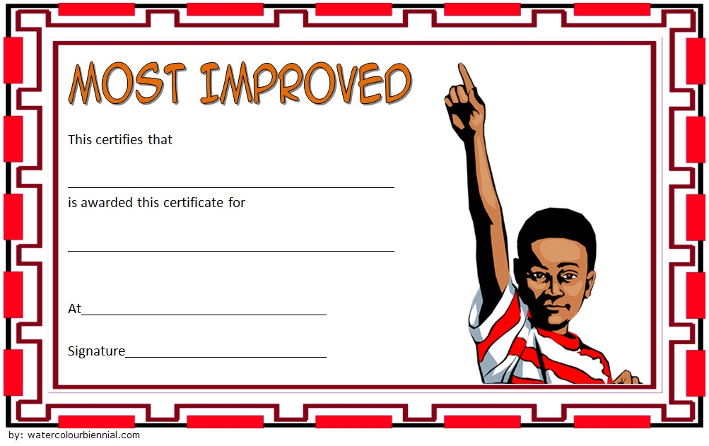 Most Improved Student Certificate 10 Template Designs FREE Fresh 