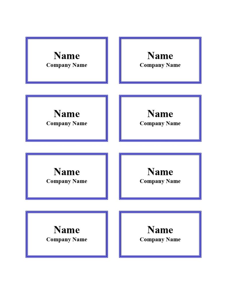 Name Tag Template Printable