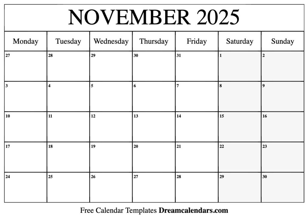 November 2025 Editable Calendar Printable Ami Jackelyn