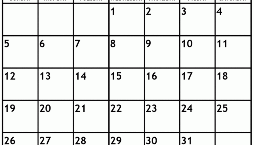 October 2025 Calendar Free Printable With 1600 Words Excel Calendar