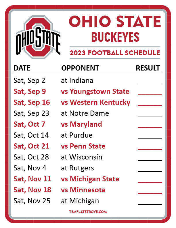 Osu Schedule 2025 Football Team Adam Vance