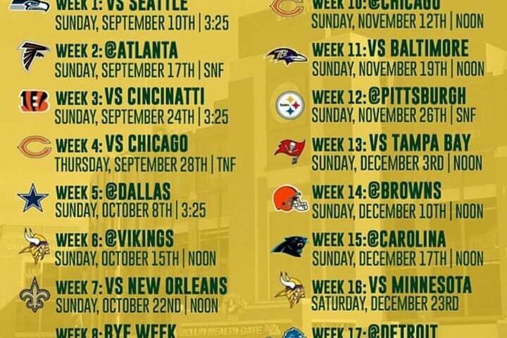 Packers Schedule 2025 2025 Printable Free Zoe Rees