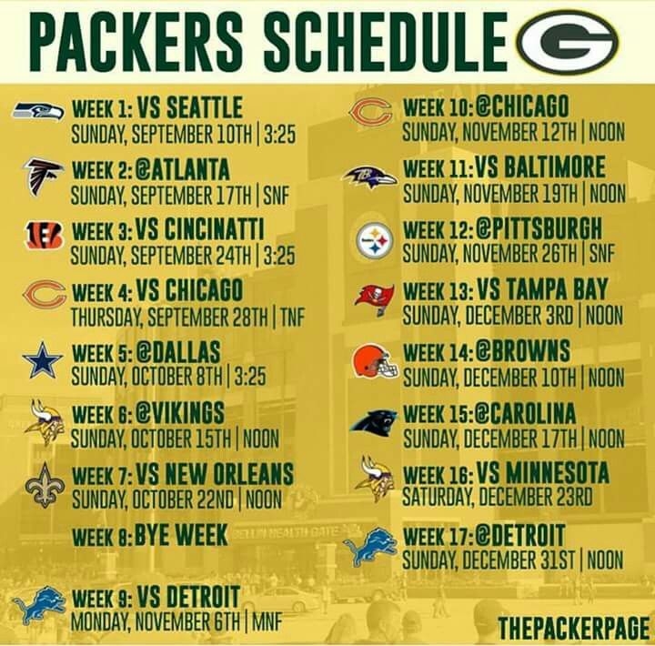 Packers Schedule 2025 2025 Printable Free Zoe Rees