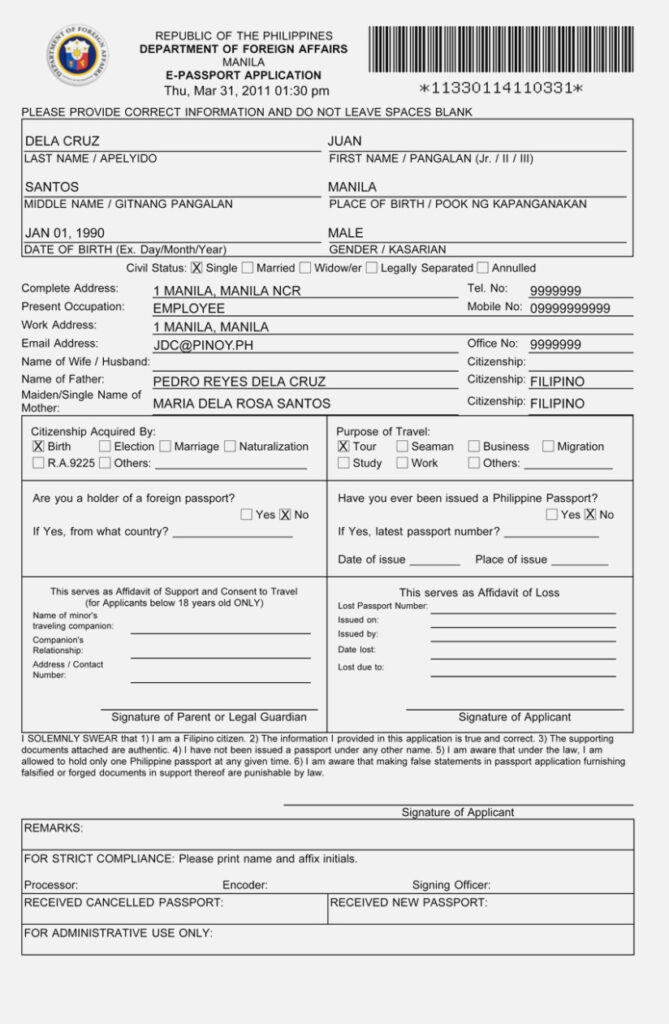 Passport Renewal Form To Print Off Printable Form 2024