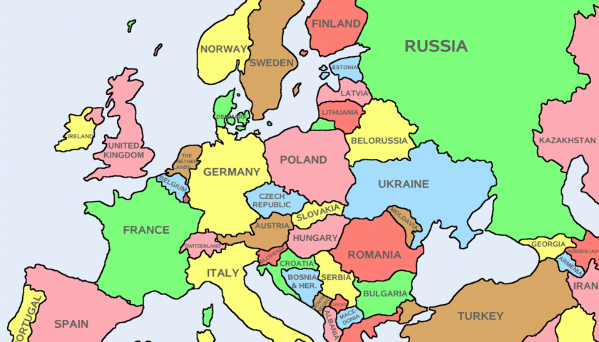 Political Map Of Europe Free Printable Maps