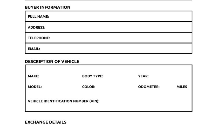 Printable Bill Of Sale For Vehicle World Of Printables