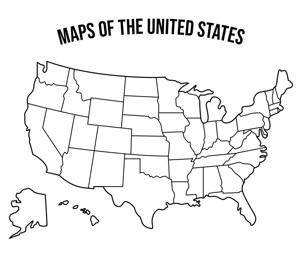 Printable Blank 50 States Map