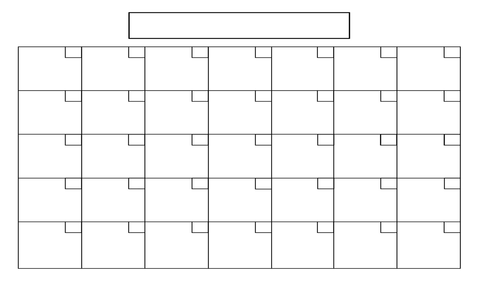 Printable Blank Monthly Calendars Activity Shelter