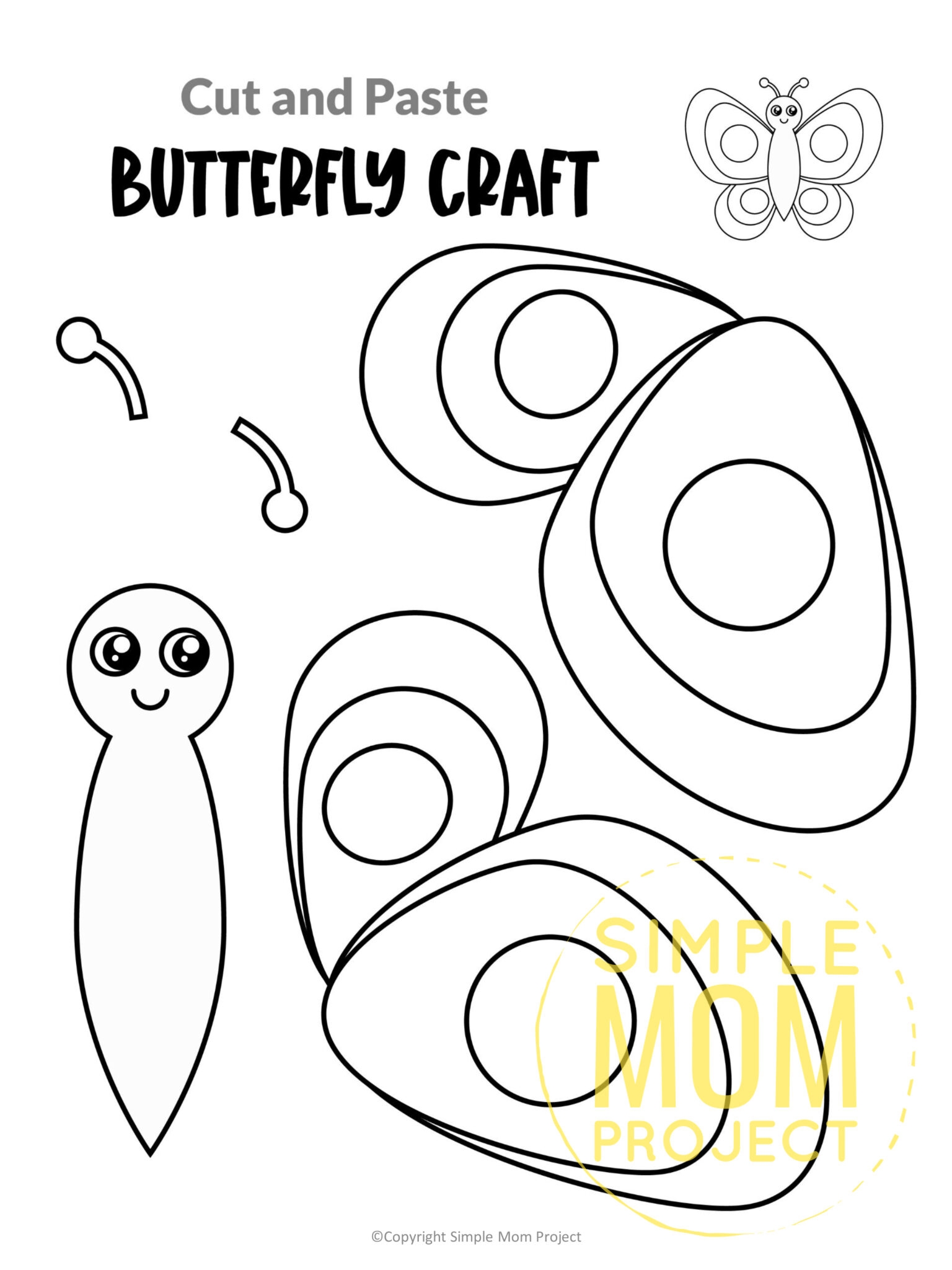 Printable Bug And Insect Craft Templates Simple Mom Project