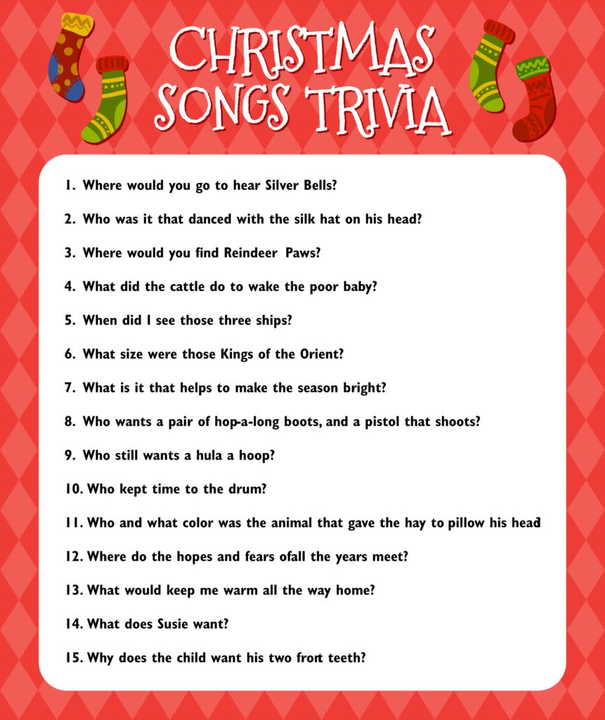 Printable Christmas Trivia Questions And Answers Printable Online