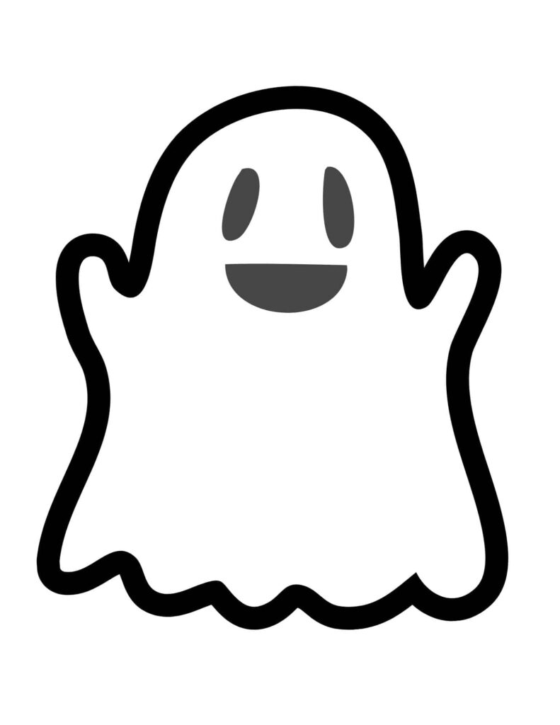 Printable Cute Ghost Template