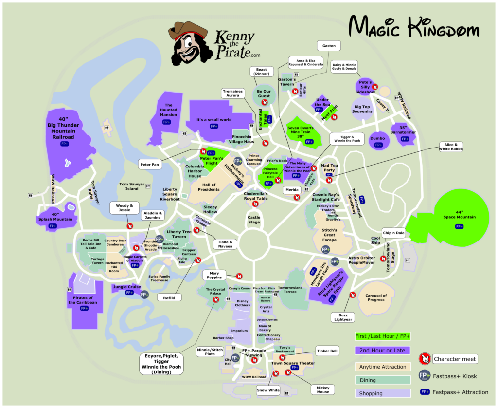 Printable Disney World Magic Kingdom Map