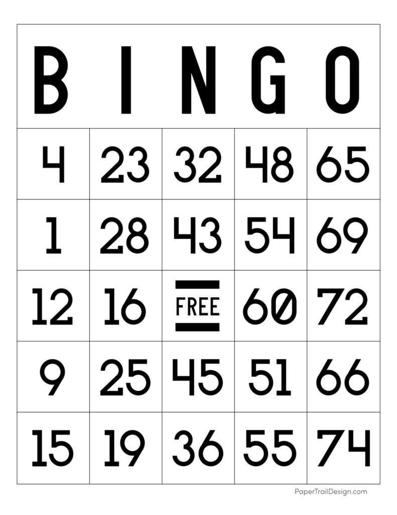 Printable Editable Bingo Cards