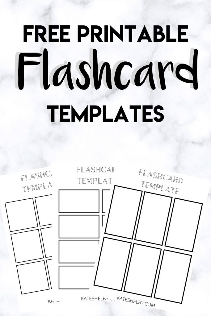 Printable Flashcard Maker Double Sided