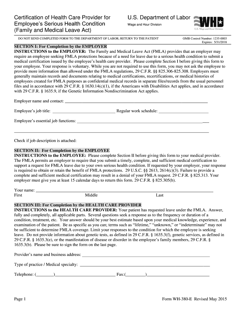 Printable Fmla Forms Fill Out Sign Online DocHub