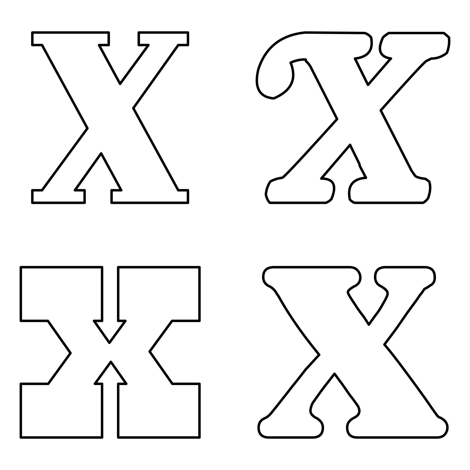 Printable Letter X