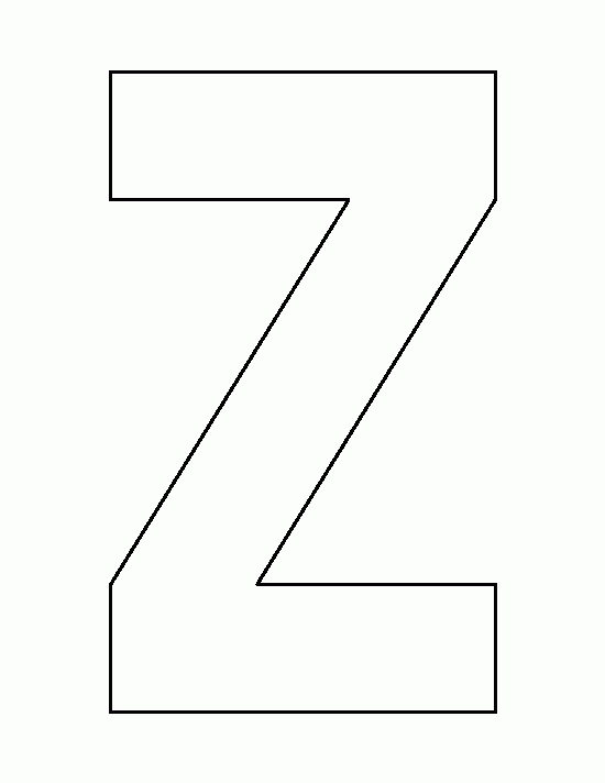 Printable Letter Z Template