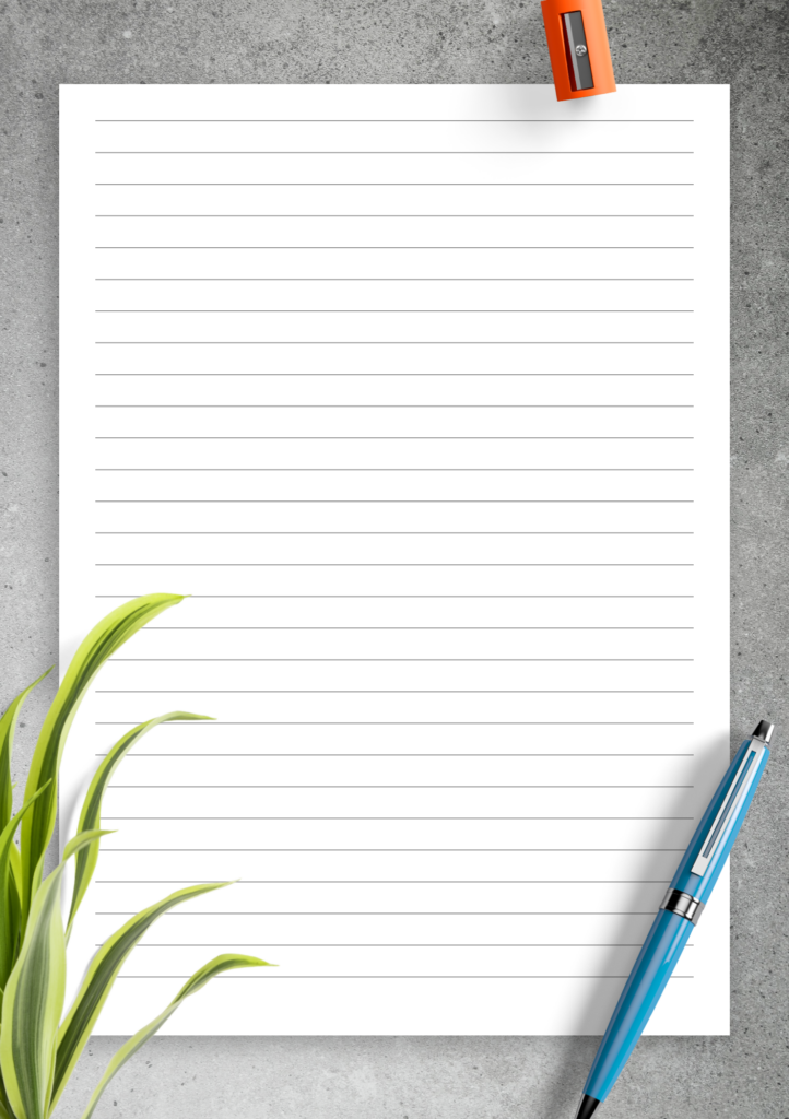 Printable Lined Paper Template