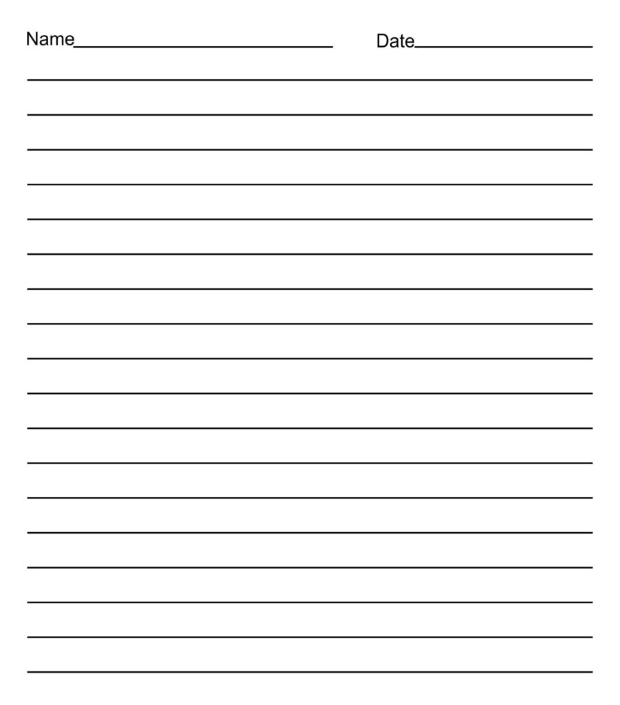 Printable Lined Paper Template