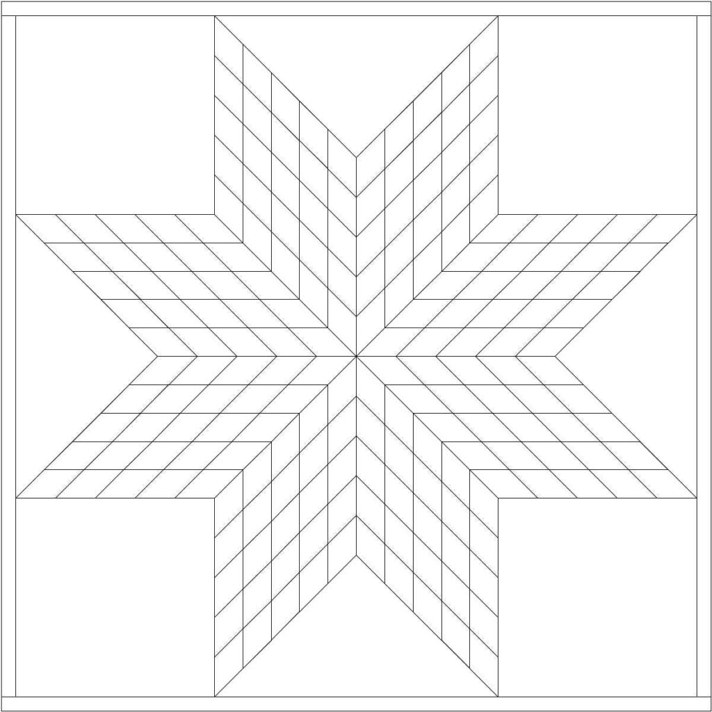 Printable Lone Star Quilt Pattern Template