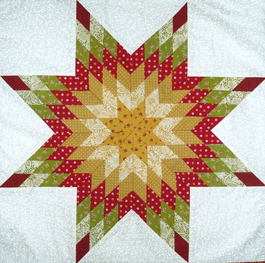 Printable Lone Star Quilt Pattern Template