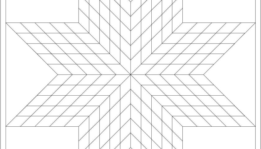 Printable Lone Star Quilt Pattern Template