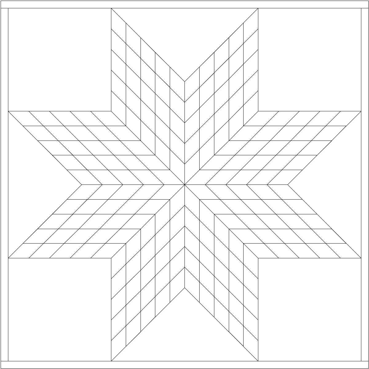 Printable Lone Star Quilt Pattern Template