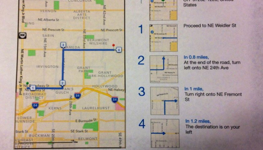 Printable Map Directions Printable Directions