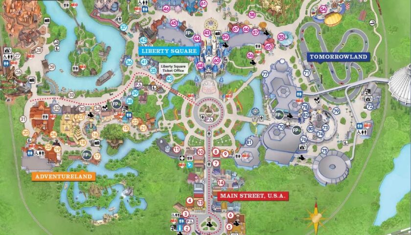 Printable Map Magic Kingdom