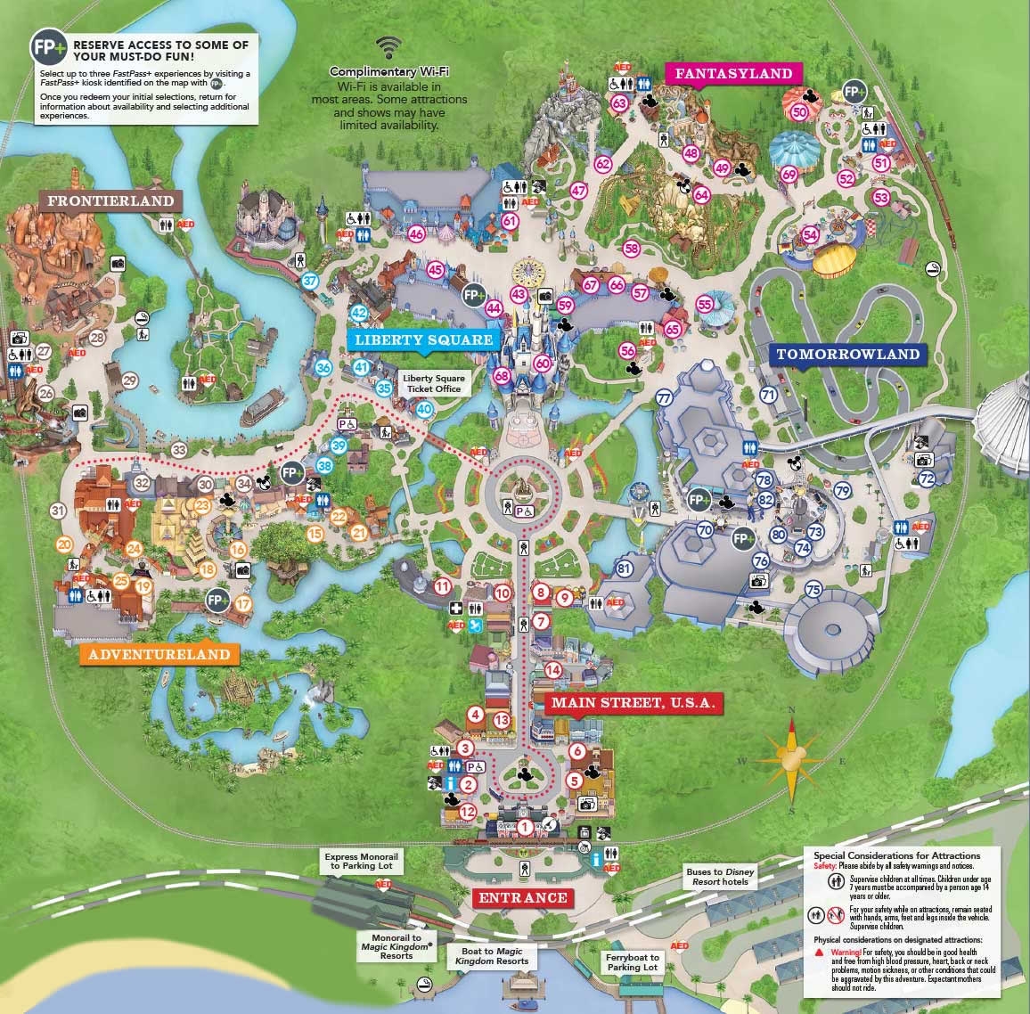 Printable Map Magic Kingdom