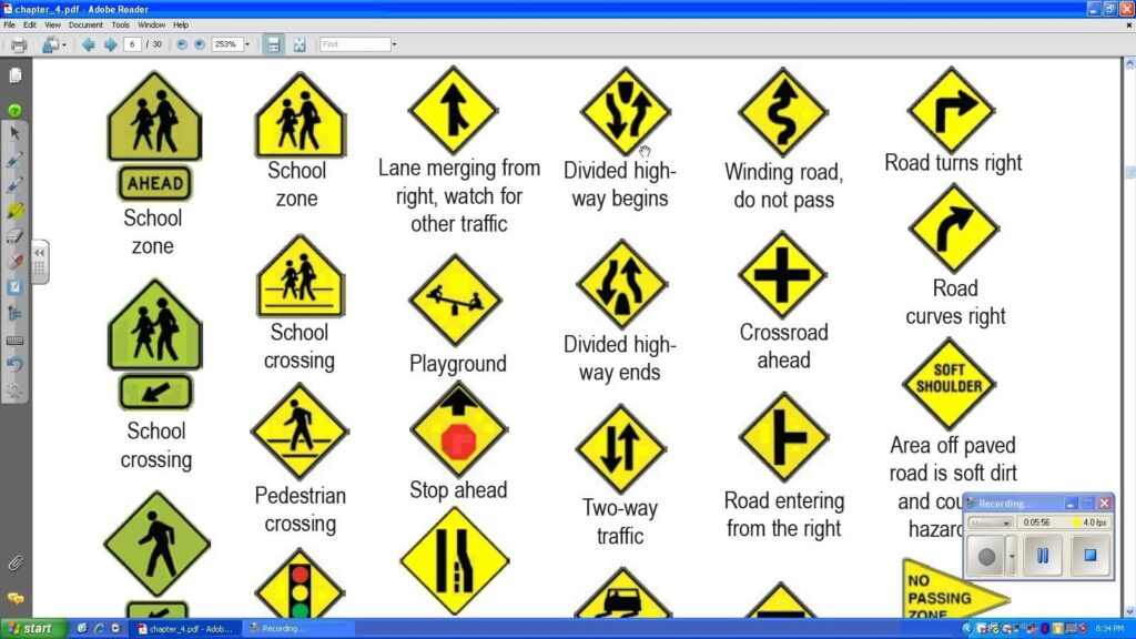 Printable Nc Dmv Road Signs Chart